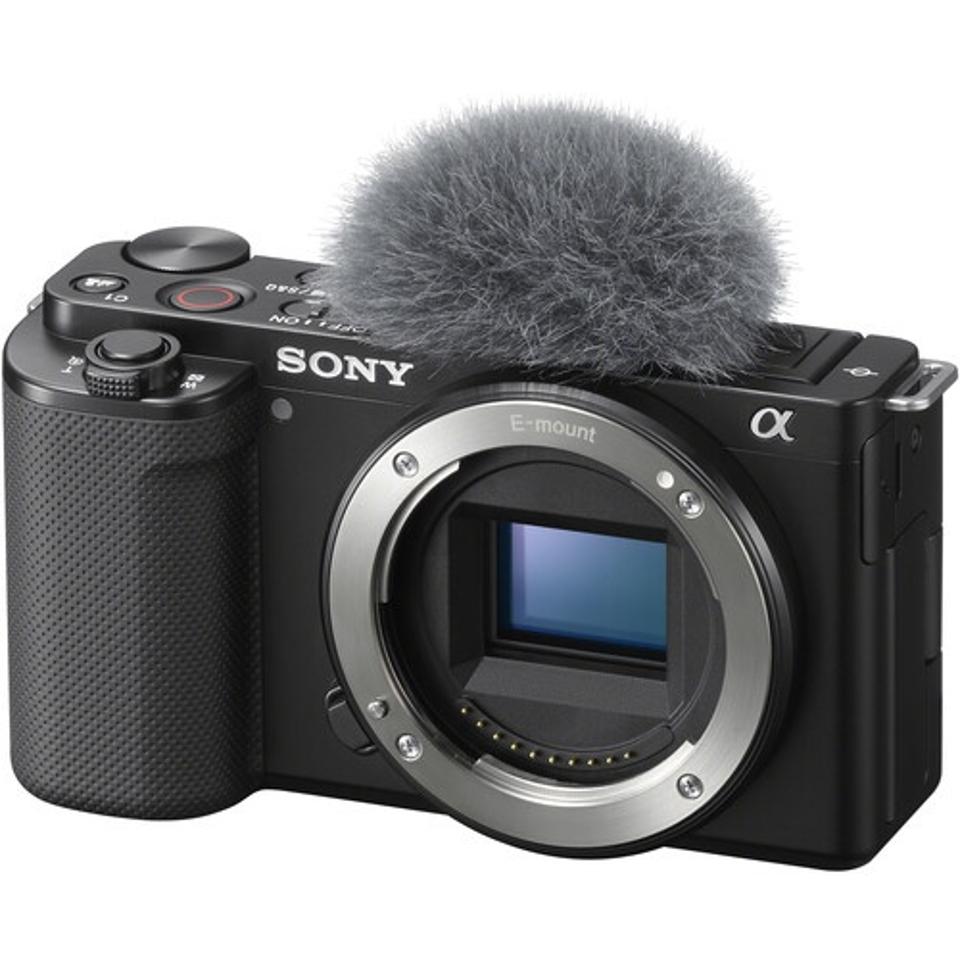 Sony Alpha ZV-E10 camera body on a white background