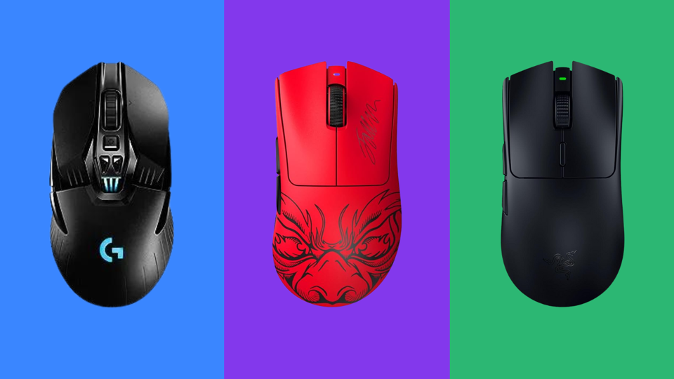 Collage with 3 of the best gaming mice