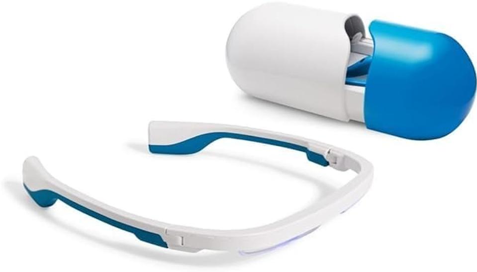 Ayo Premium Blue Light Therapy Glasses on white background.