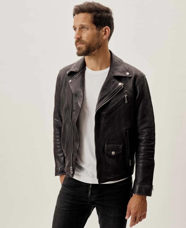 Buck Mason Bruiser Leather Moto Jacket