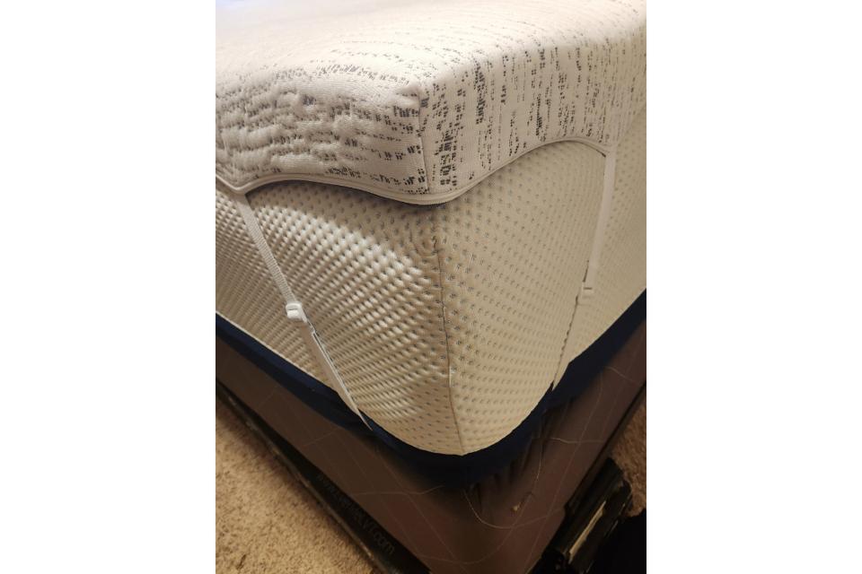 A close up of the Viscosoft Select High-Density Mattress Topper.