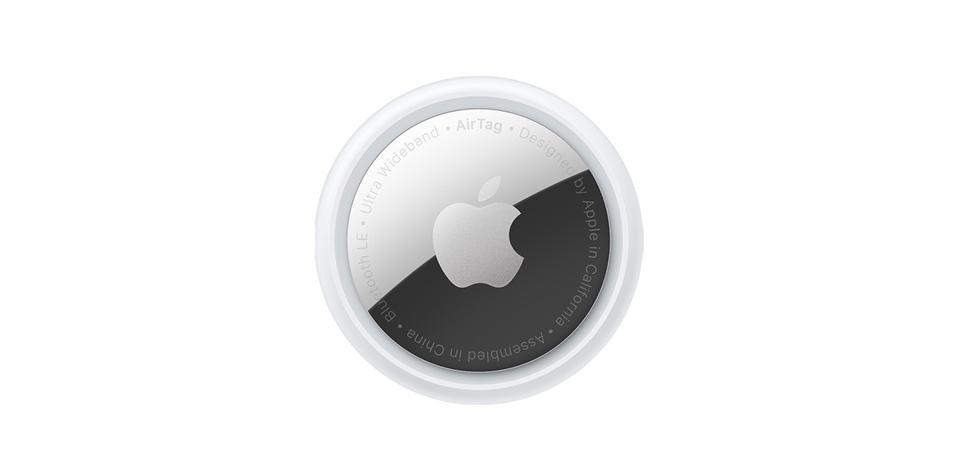 Apple AirTag on white background