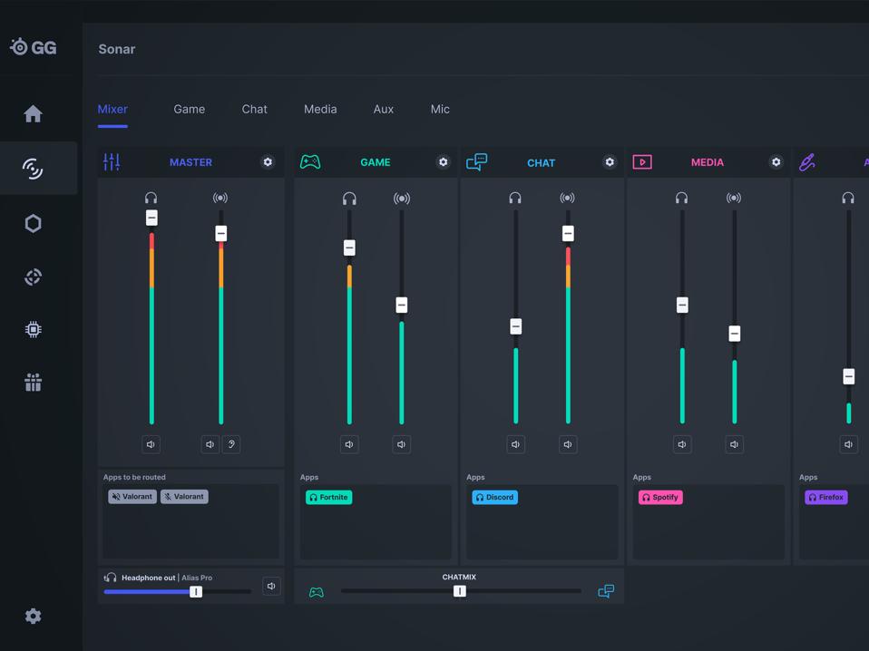 Steelseries Sonar software