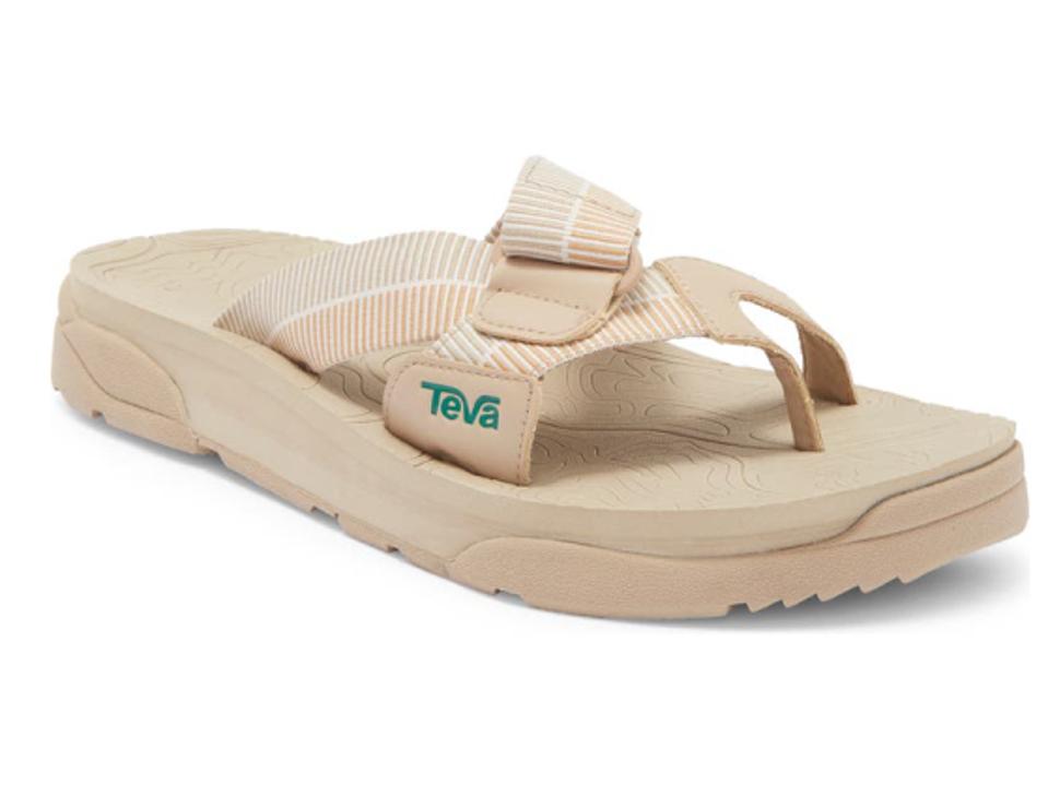 Cream Teva Revive 95 Slide Men's Sandal against white background