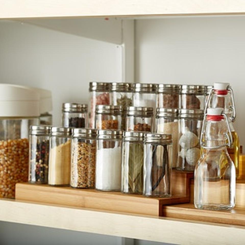 Pantry Organization: 3-Tier Bamboo Expanding Spice Shelf