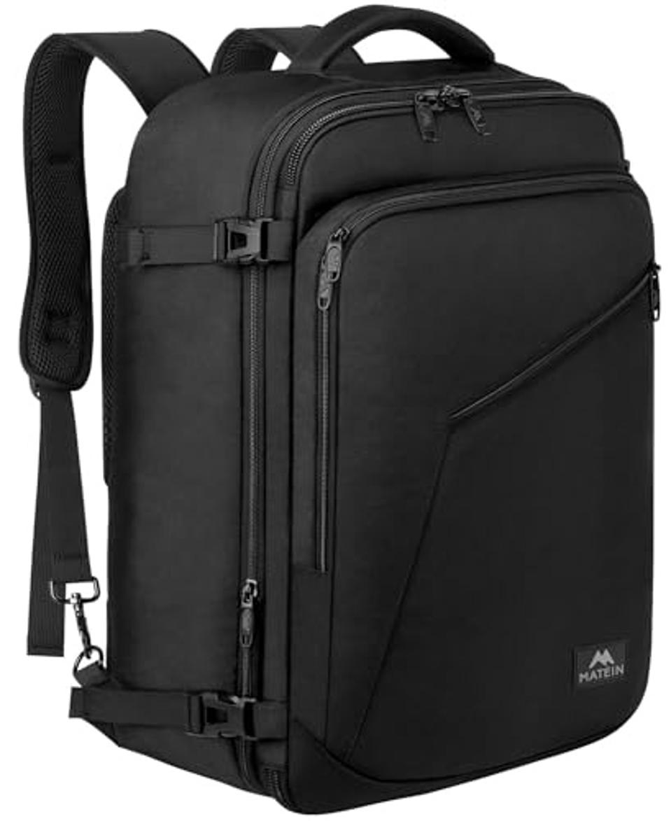 MATEIN Carry on Backpack in black on white background