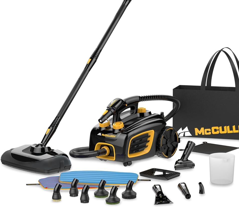 McCulloch MC1375 Canister Steam Cleaner on a white background.