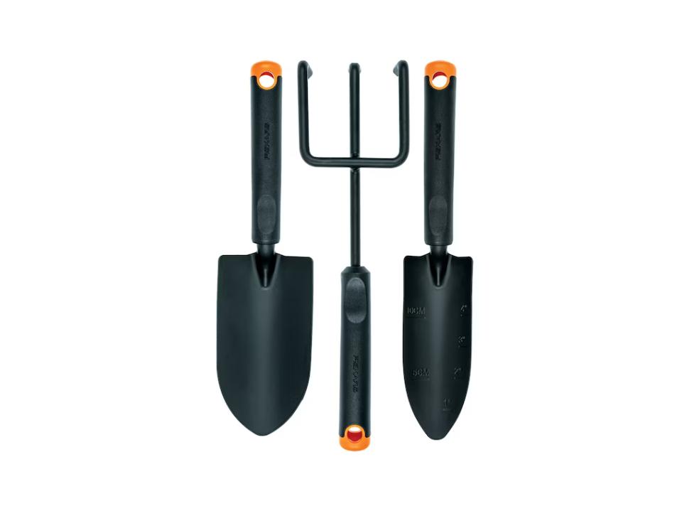 Fiskars Hand Tool Kit 3 pieces on white backgrounf