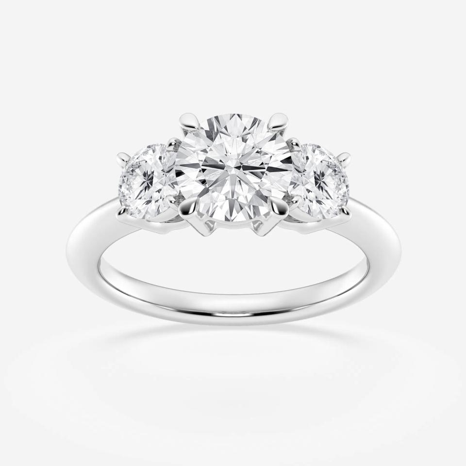 2 ctw Round Lab Grown Diamond Three-Stone Ring