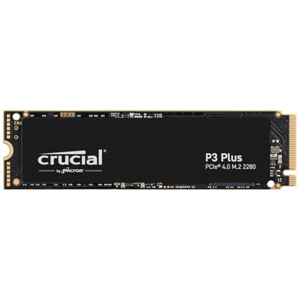 TheCrucial P3 Plus 500GB on a white background