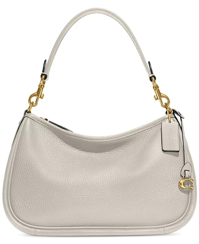 White Coach Chelsea Pebbled Leather Top Handle Bag