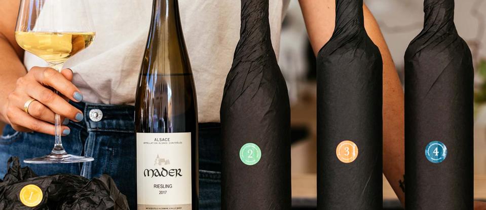 SommSelect Wines, Blind Six, wrapped in black tissue paper