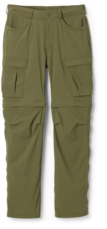 Product shot of a pair of men's REI Co-op Sahara Convertible Pants in Army Cot Green.