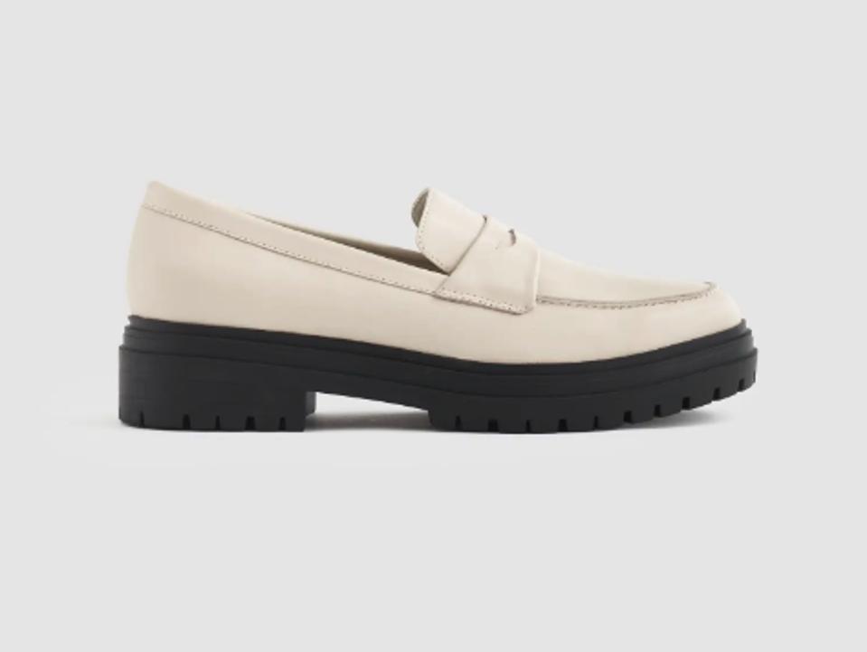 Quince Italian Leather Lug Sole Loafer on white background