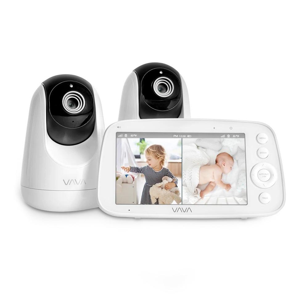 Vava Split View Baby Monitor with two cameras on a white background