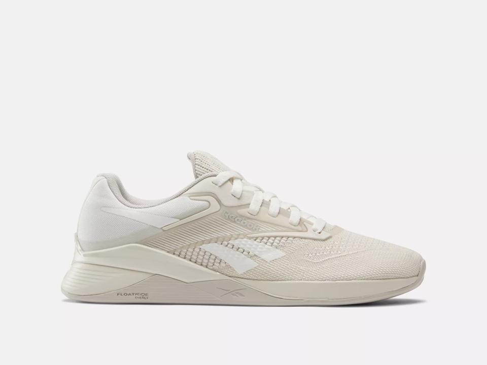 Off white Reebok Nano X4 Women's Training Shoes. 