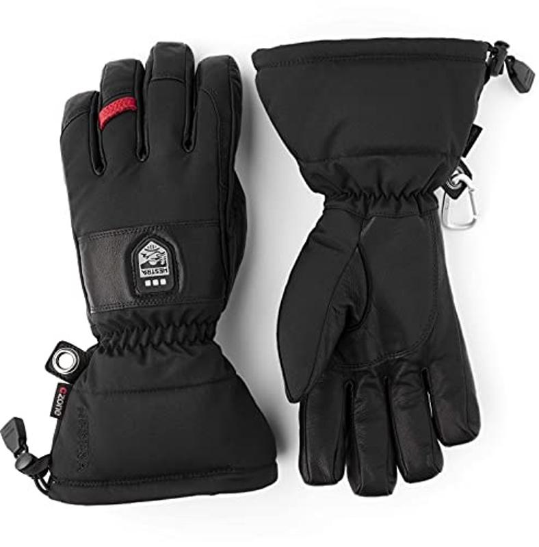 Hestra Power Heater Gauntlet Electric Ski Glove - Black/Black - 9