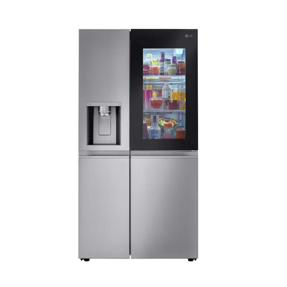 Best Side-By-Side Refrigerator: LG 27 cu. ft. Side by Side Smart Refrigerator w/ InstaView and Craft Ice in PrintProof Stainless Steel LRSOS2706S