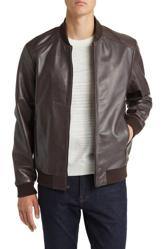 Nordstrom Leather Bomber Jacket