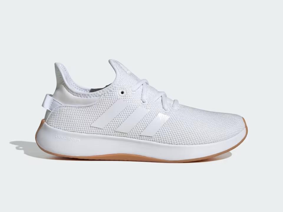 Adidas Cloudfoam Pure Shoes in white. 