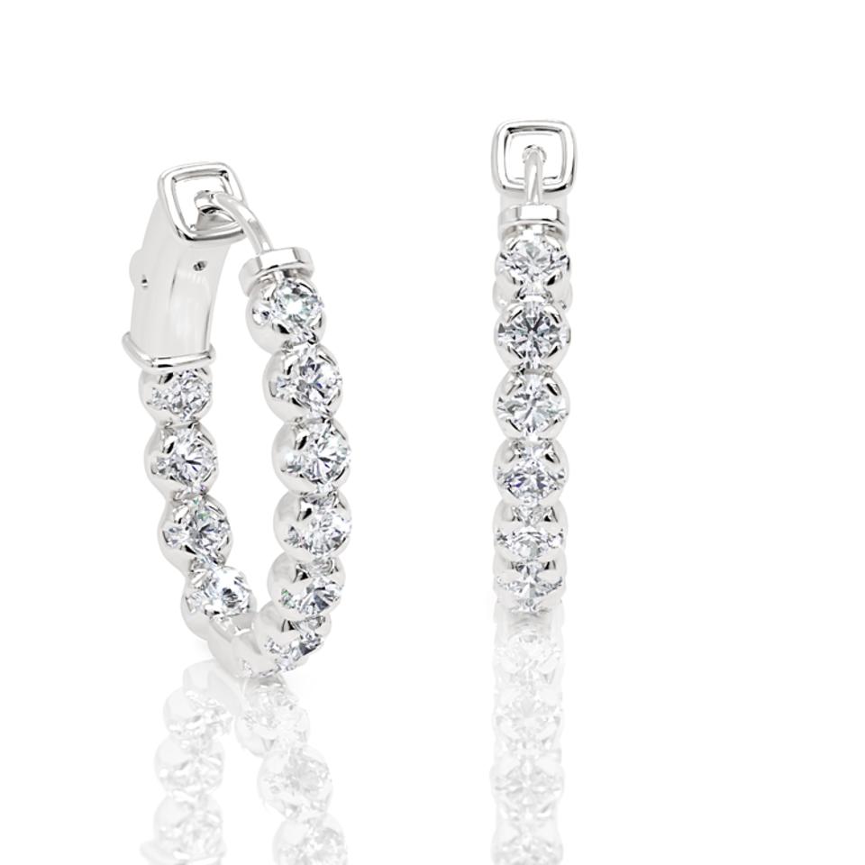 Ritani Eternity Hoop Earrings (1 Inch)