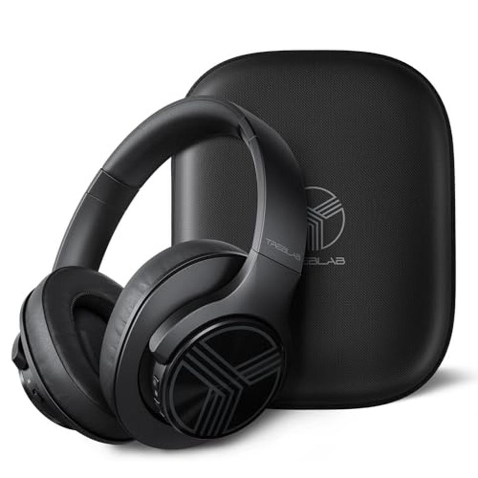 Treblab Z2 headphones in black on a white background