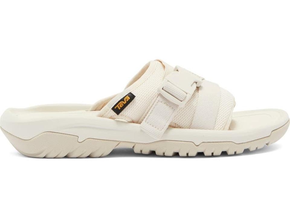 Women's Teva Hurricane Verge Sport Slide Sandal in white.