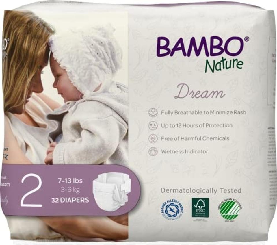 Bambo Nature Premium Baby Diapers Size 2, 192 Count