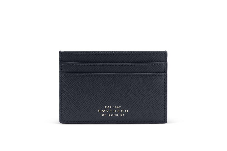 Flat Card Holder in Panama in navy