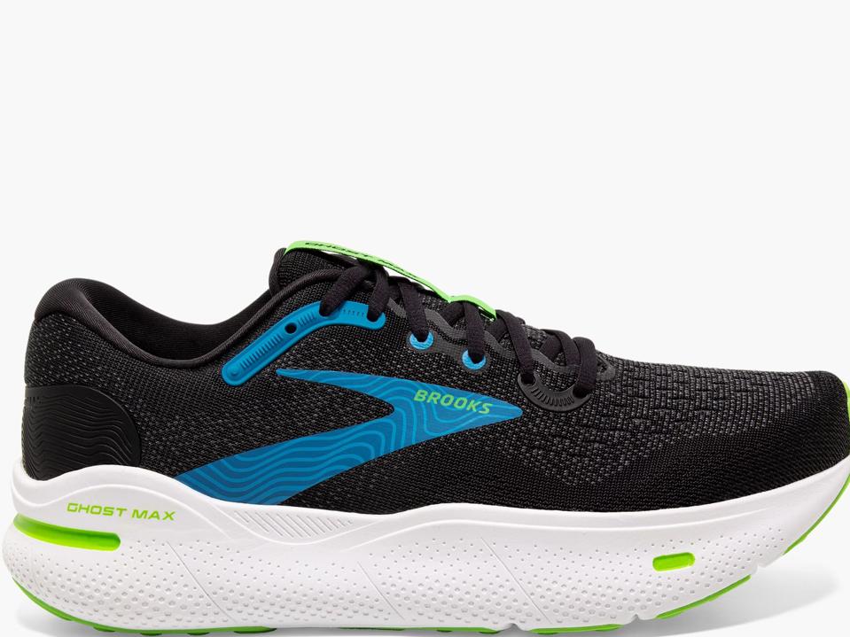 Brooks Ghost Max in Black, Atomic Blue and Jasmine