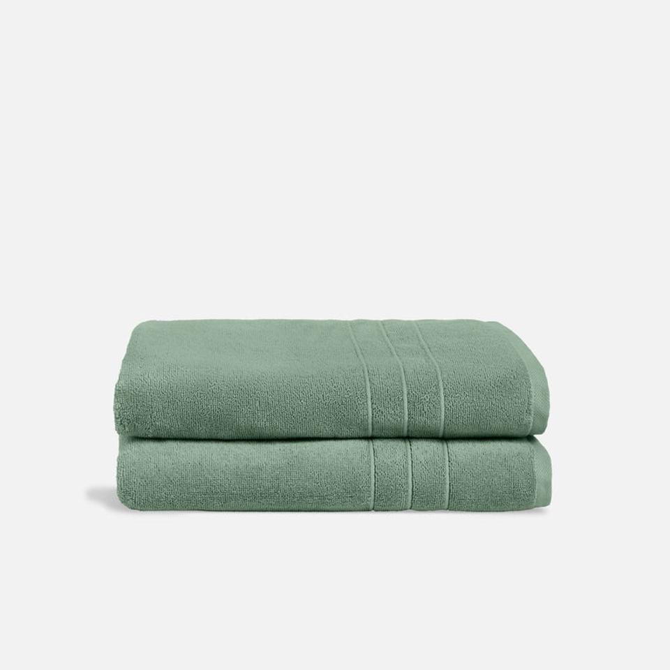 Two of Brooklinen's Plush Turkish Towels set against a white background.