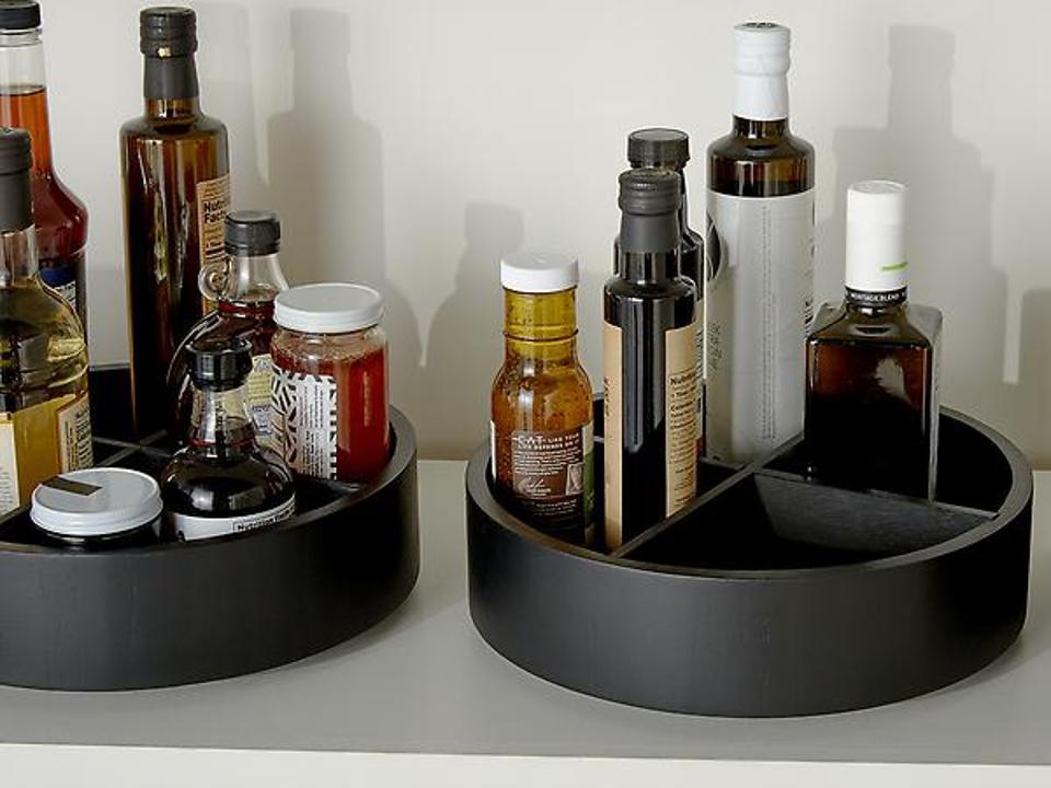 Pantry Organization: The Home Edit by iDesign Onyx Divided Lazy Susan