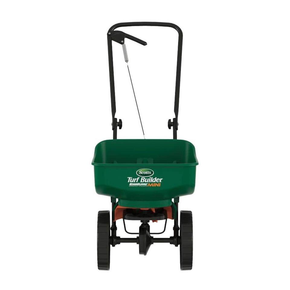 Best Fertilizer Spreader: Scotts Turf Builder EdgeGuard Mini, 5,000 sq. ft. Broadcast Spreader for Seed, Fertilizer, and Ice Melt 76121-3