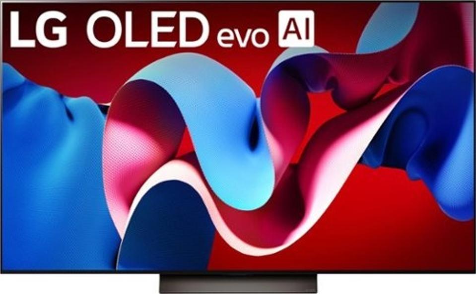 LG - 77" Class C4 Series OLED evo 4K UHD Smart webOS TV on a white background