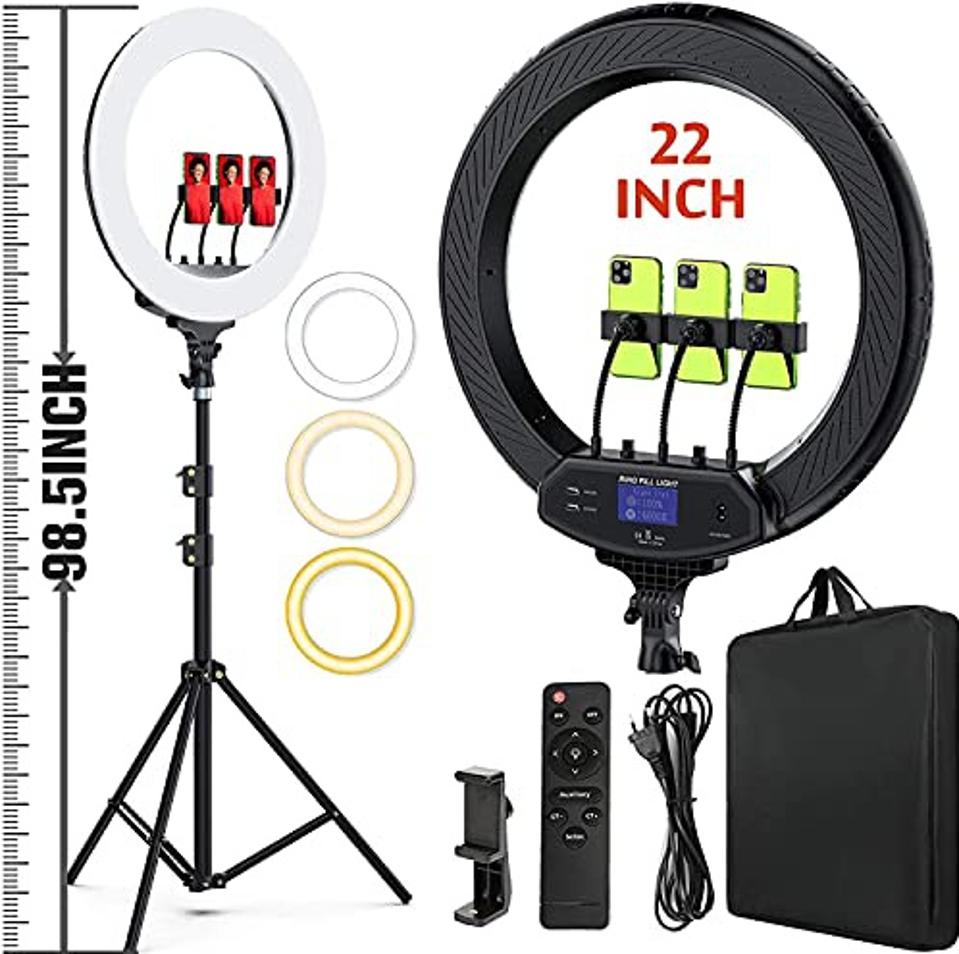 Mactrem 22-Inch LED Ring Light With Tripod