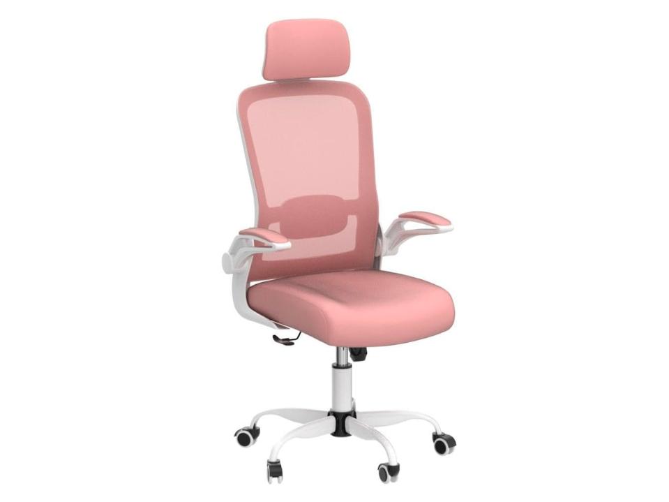 pink mimoglad ergonomic Office Desk Chair on white background