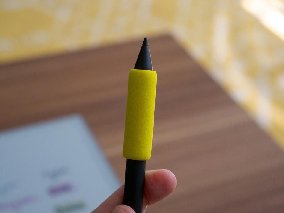 A close up of the pen tip.