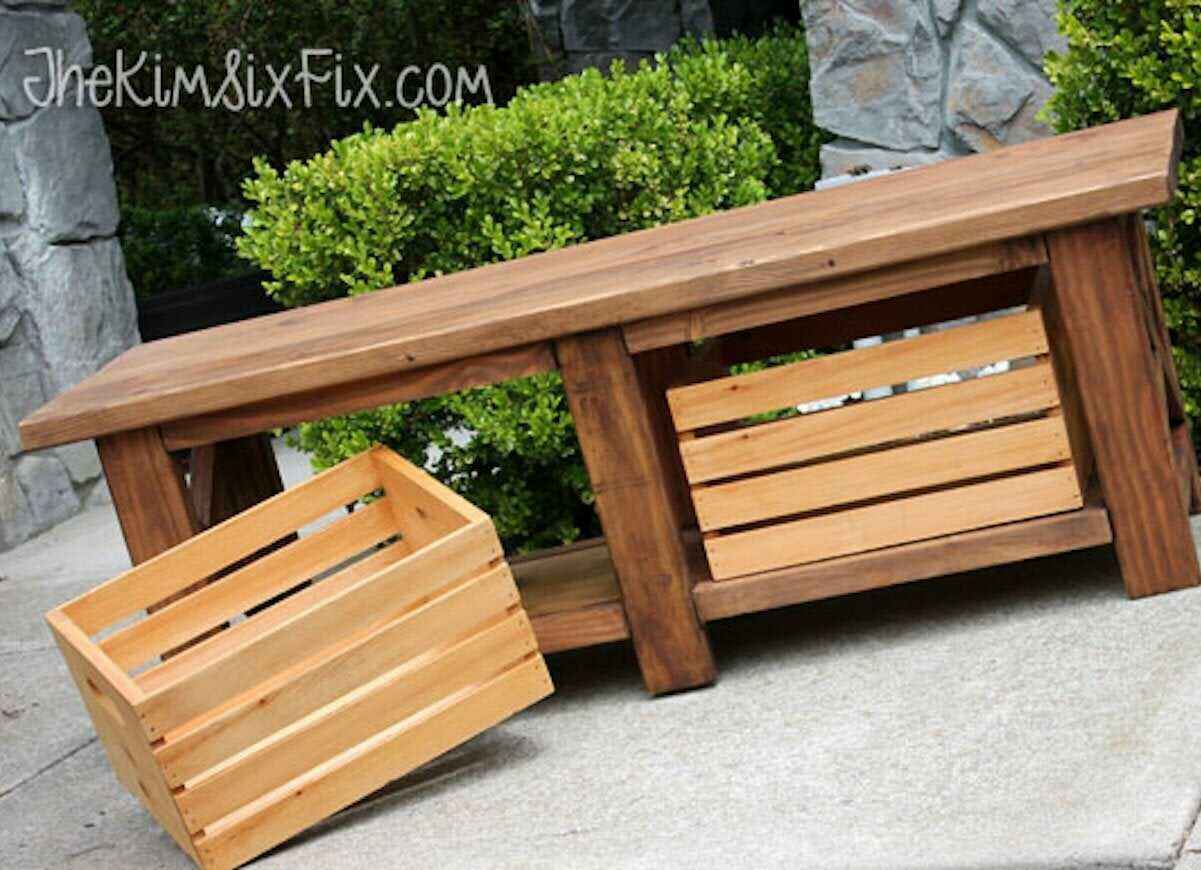 20 idées incroyables pour un banc de rangement DIY