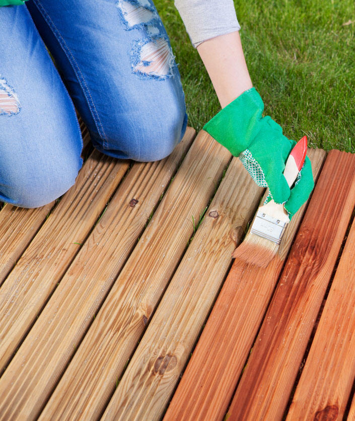 Painting a Treated Deck