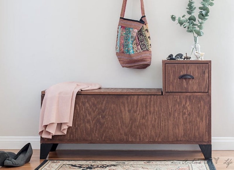 20 idées incroyables pour un banc de rangement DIY