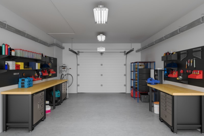 garage staging - garage propre et organisé