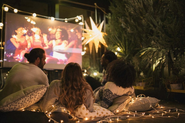 écrans de cinéma en plein air à faire soi-même