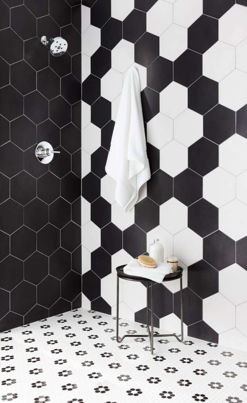 Carreaux noirs et blancs